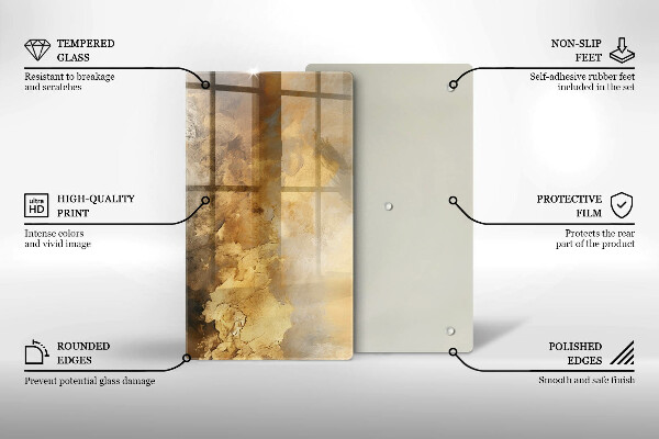 Üveg vágódeszka Gazdag textúra