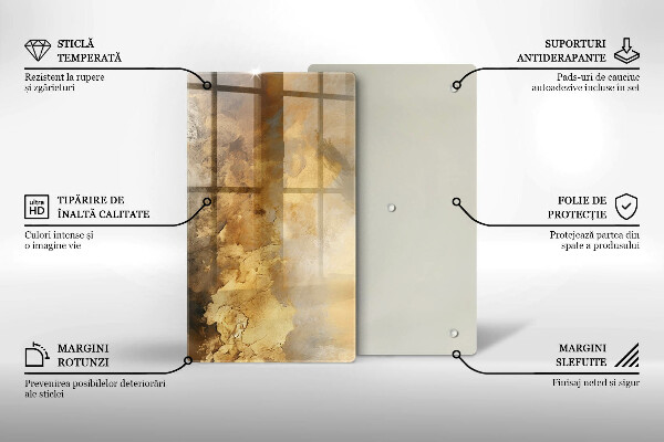 Üveg vágódeszka Gazdag textúra