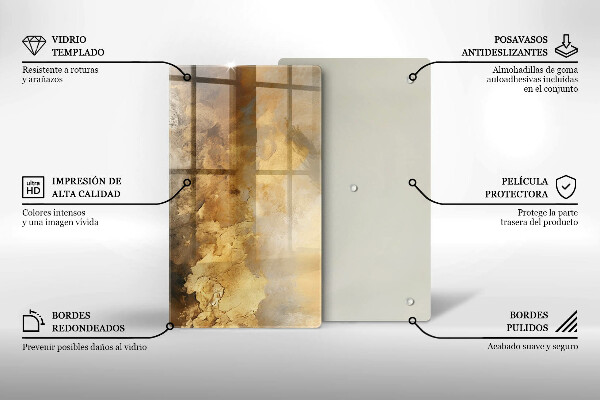Üveg vágódeszka Gazdag textúra