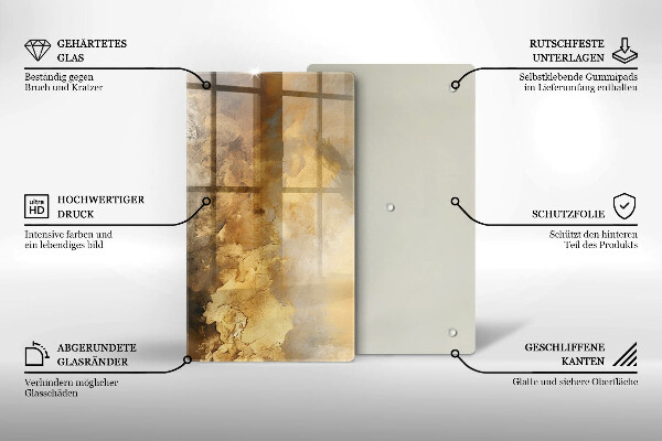 Üveg vágódeszka Gazdag textúra