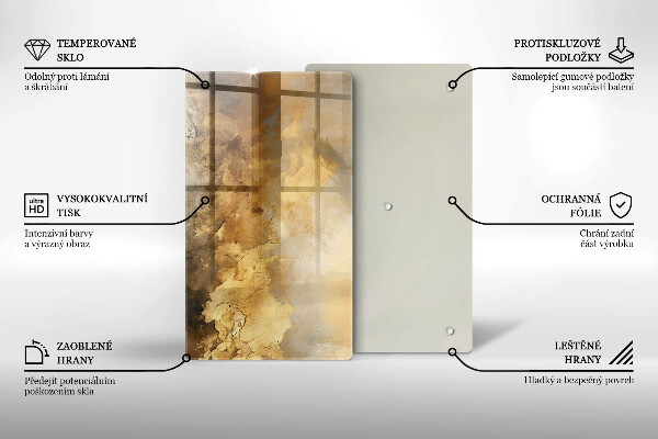 Üveg vágódeszka Gazdag textúra
