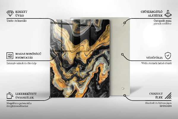 Üveg vágódeszka Gazdag textúra