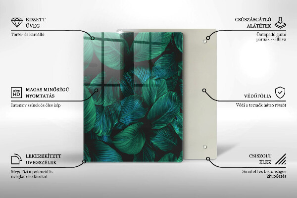 Üveg vágódeszka Textúra arannyal