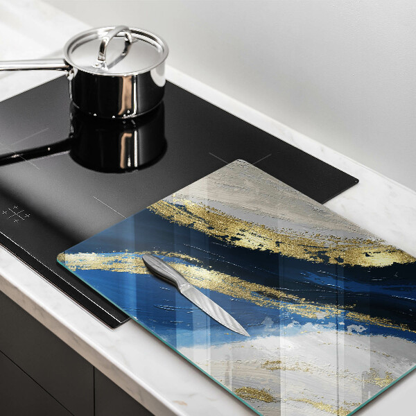 Üveg vágódeszka Textúra arannyal