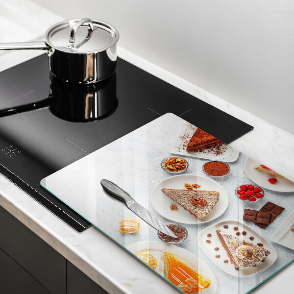 Üveg vágódeszka A torta édessége