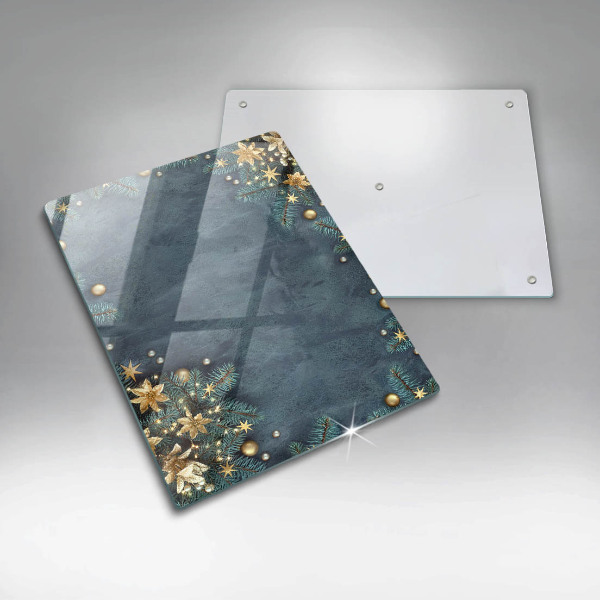 Üveg vágódeszka karácsonyi díszek