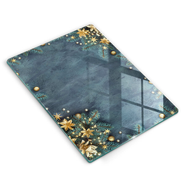 Üveg vágódeszka karácsonyi díszek