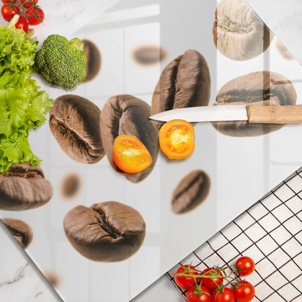 Üveg vágódeszka Kávébab