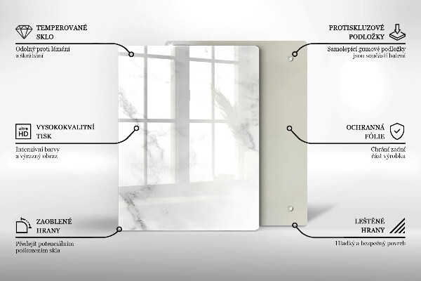 Üveg vágódeszka Kávébab