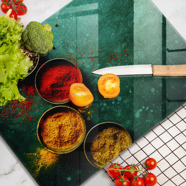 Üveg vágódeszka Keleti fűszerek