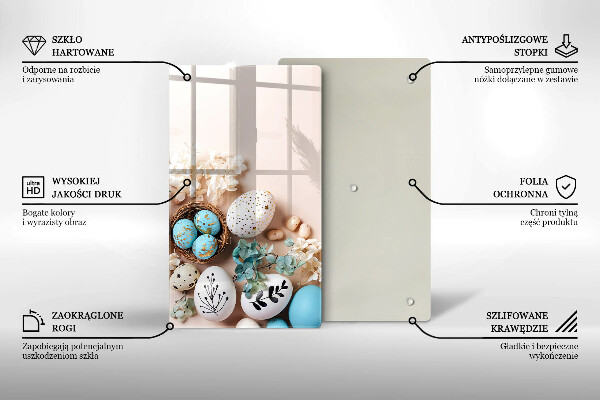 Üveg vágódeszka Húsvéti díszek