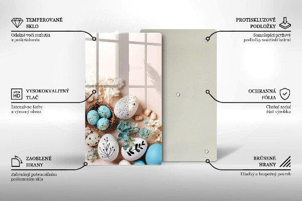 Üveg vágódeszka Húsvéti díszek