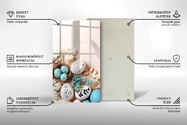 Üveg vágódeszka Húsvéti díszek