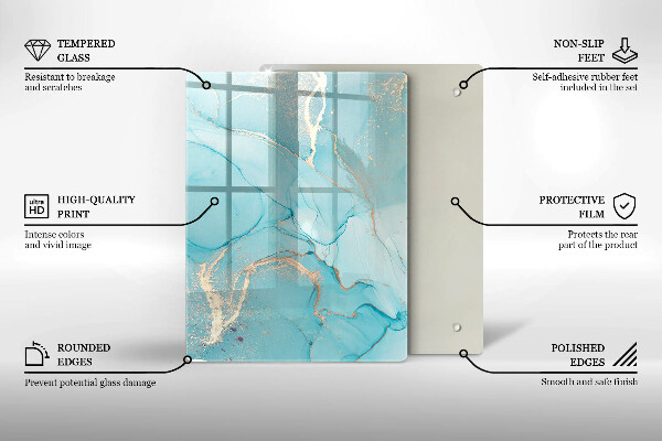 Üveg vágódeszka Húsvéti díszek