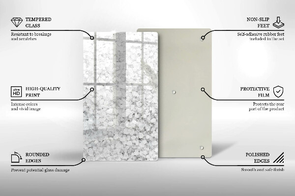 Üveg vágódeszka Só kristályok