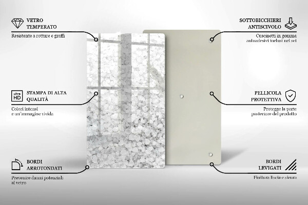 Üveg vágódeszka Só kristályok