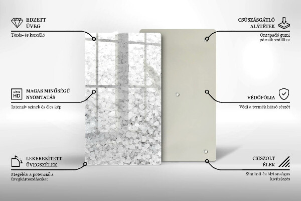 Üveg vágódeszka Só kristályok