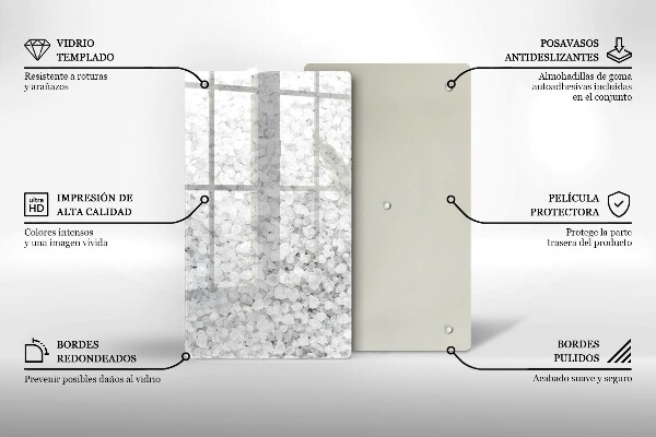 Üveg vágódeszka Só kristályok