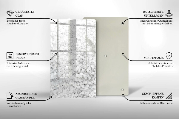 Üveg vágódeszka Só kristályok