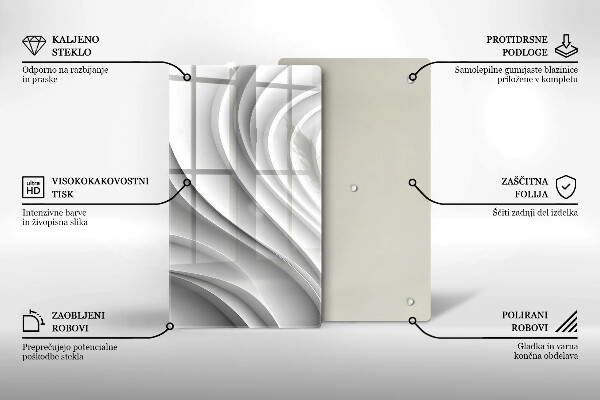Üveg vágódeszka Geometriai vonalak