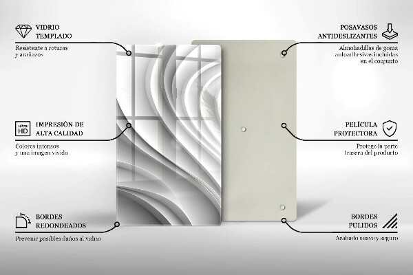 Üveg vágódeszka Geometriai vonalak