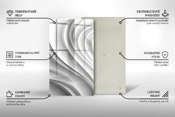 Üveg vágódeszka Geometriai vonalak