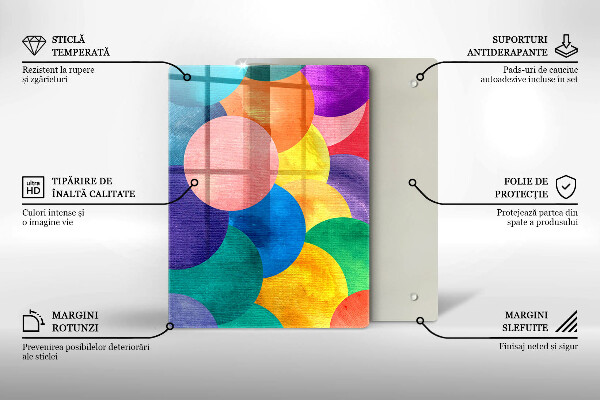 Üveg vágódeszka Geometriai vonalak