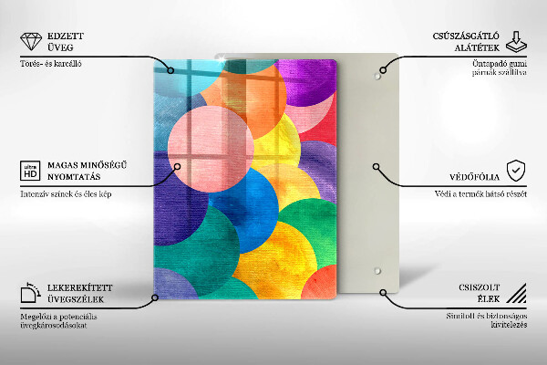 Üveg vágódeszka Geometriai vonalak