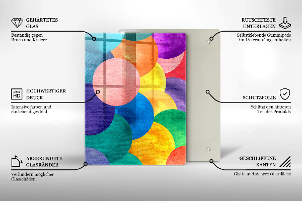 Üveg vágódeszka Geometriai vonalak