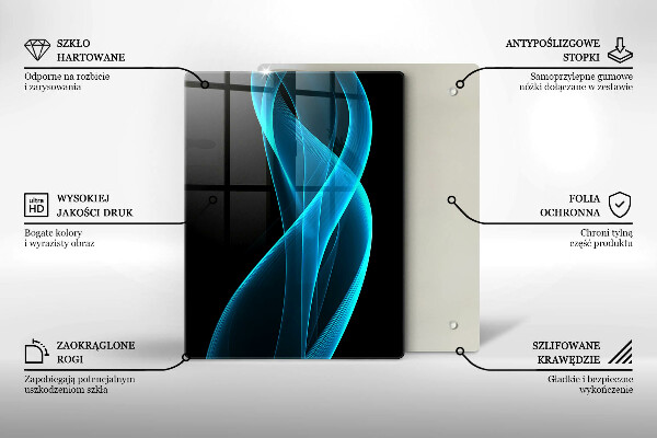 Üveg vágódeszka Közeli kép a cseresznye