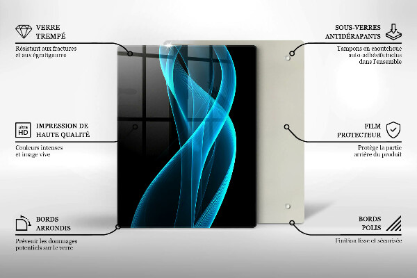 Üveg vágódeszka Közeli kép a cseresznye