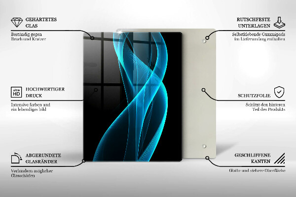 Üveg vágódeszka Közeli kép a cseresznye