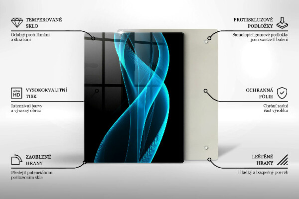 Üveg vágódeszka Közeli kép a cseresznye