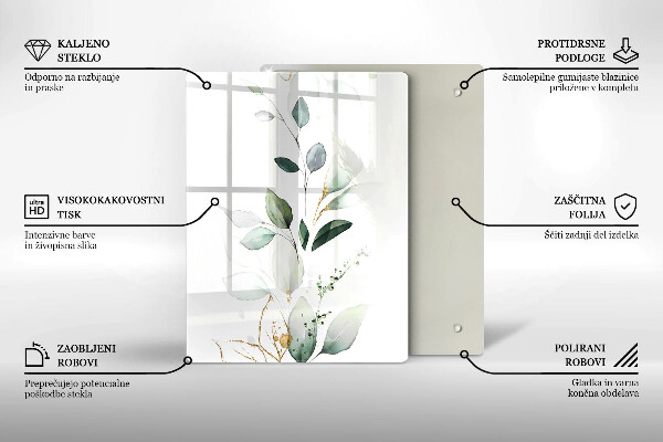 Üveg vágódeszka Zöld sütőtök