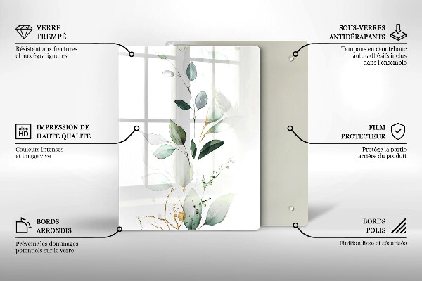 Üveg vágódeszka Zöld sütőtök