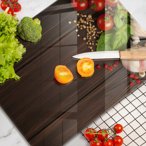 Üveg vágódeszka Zöldségek az asztalon