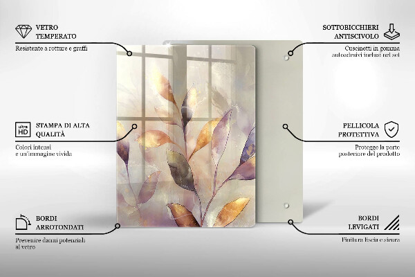 Üveg vágódeszka Zöldségek az asztalon