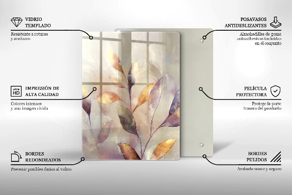 Üveg vágódeszka Zöldségek az asztalon