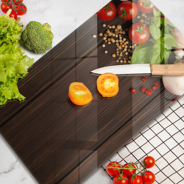 Üveg vágódeszka Zöldségek az asztalon