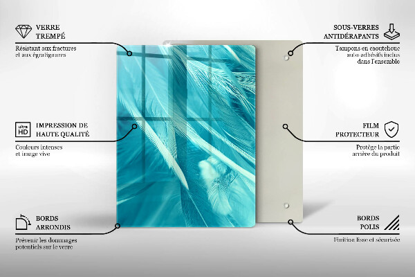 Üveg vágódeszka Közelkép a bogyók