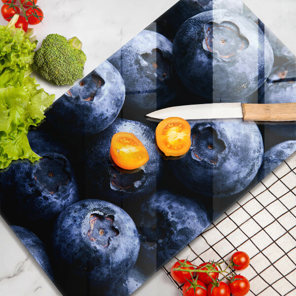 Üveg vágódeszka Közelkép a bogyók