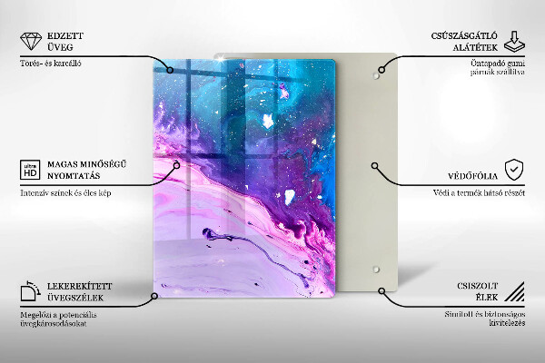 Üveg vágódeszka Zöld gyümölcsök és zöldségek