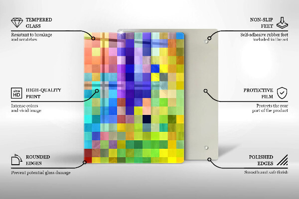 Üveg vágódeszka Monstera levelek illusztráció