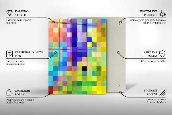 Üveg vágódeszka Monstera levelek illusztráció