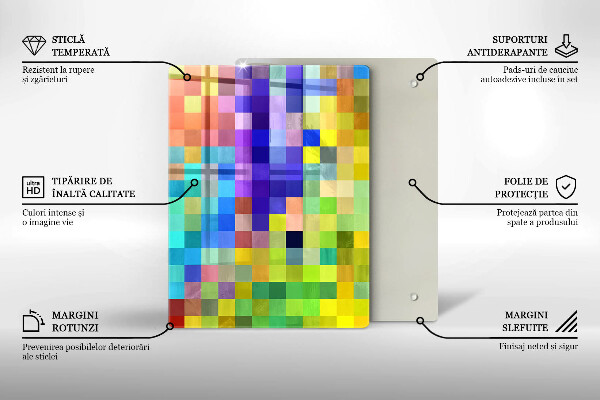 Üveg vágódeszka Monstera levelek illusztráció