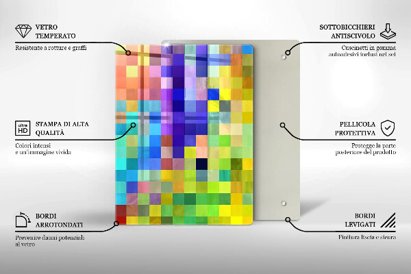 Üveg vágódeszka Monstera levelek illusztráció