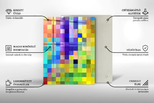Üveg vágódeszka Monstera levelek illusztráció