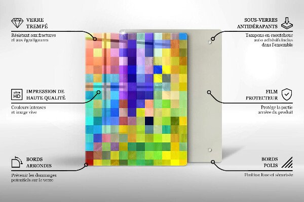 Üveg vágódeszka Monstera levelek illusztráció