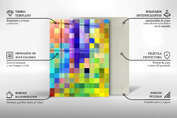 Üveg vágódeszka Monstera levelek illusztráció