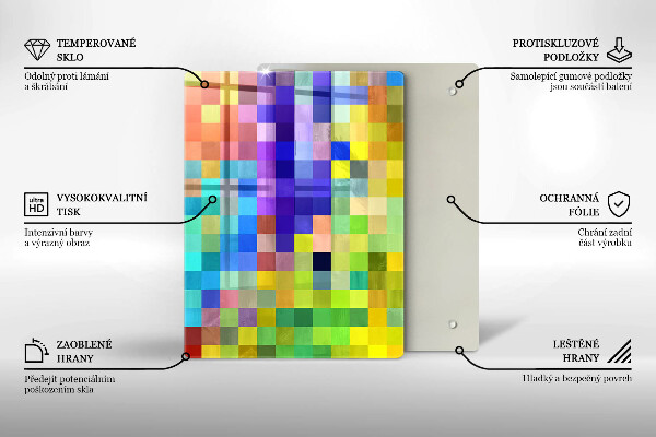 Üveg vágódeszka Monstera levelek illusztráció